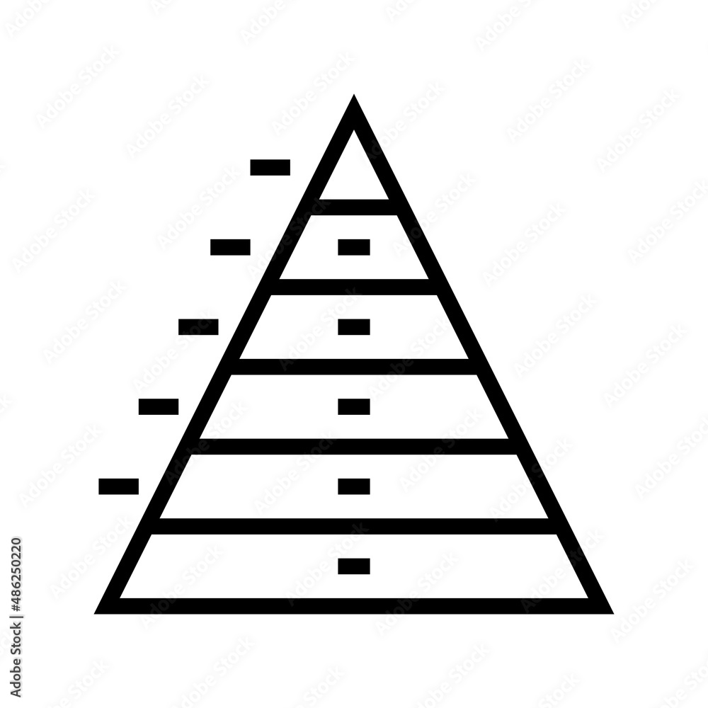 pyramid chart line icon vector. pyramid chart sign. isolated contour symbol black illustration pyramid chart line icon vector. pyramid chart sign. isolated contour symbol black illustration