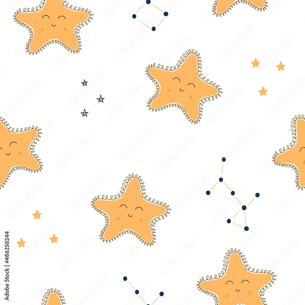 Star doodle seamless pattern. Background texture. Star doodle seamless pattern. Background texture.