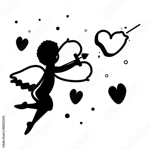 Cupid concept, passionate desire Vector Icon Design, Valentines Day Symbol, Love and Romance Sign, Friendship and Love sickness stock illustration