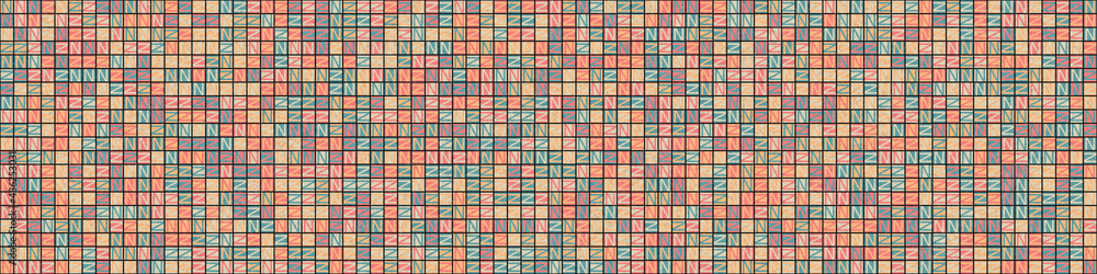 Fototapeta premium Abstract Geometric Pattern generative computational art illustration