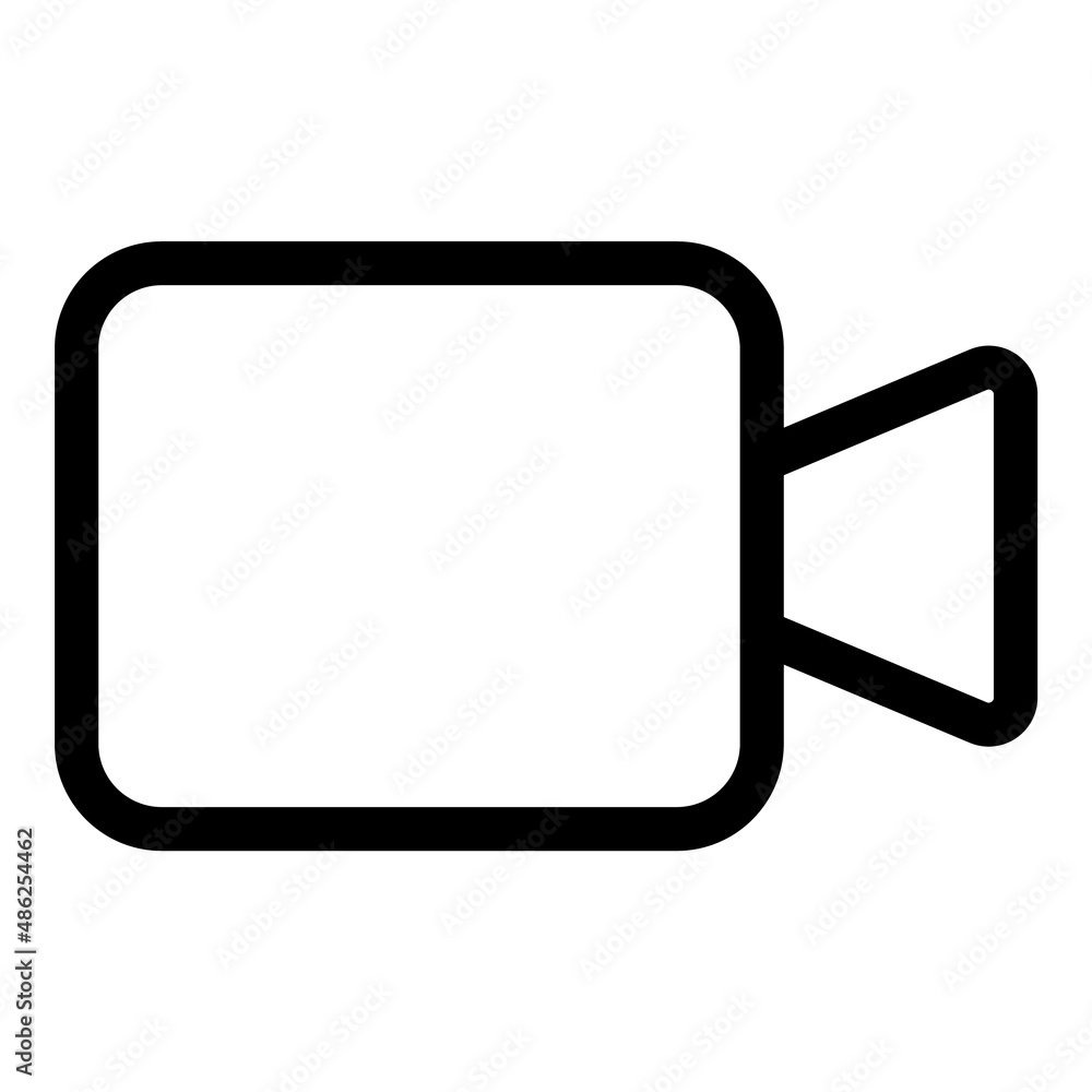 Video Camera Flat Icon Isolated On White Background Video Camera Flat Icon Isolated On White Background