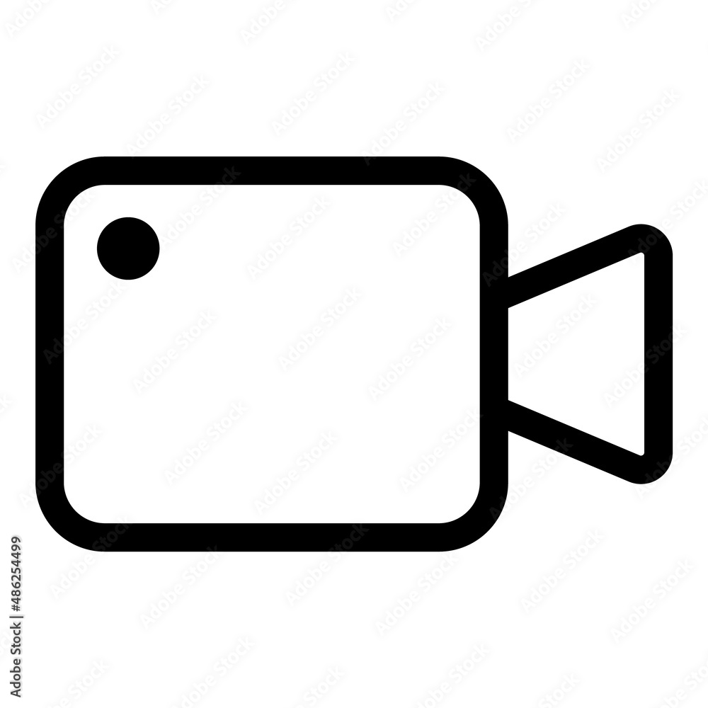Video Camera Flat Icon Isolated On White Background Video Camera Flat Icon Isolated On White Background