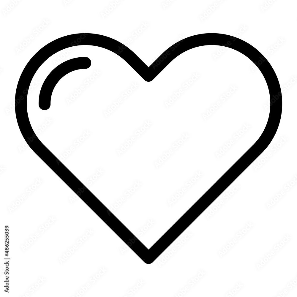 Heart Flat Icon Isolated On White Background Heart Flat Icon Isolated On White Background