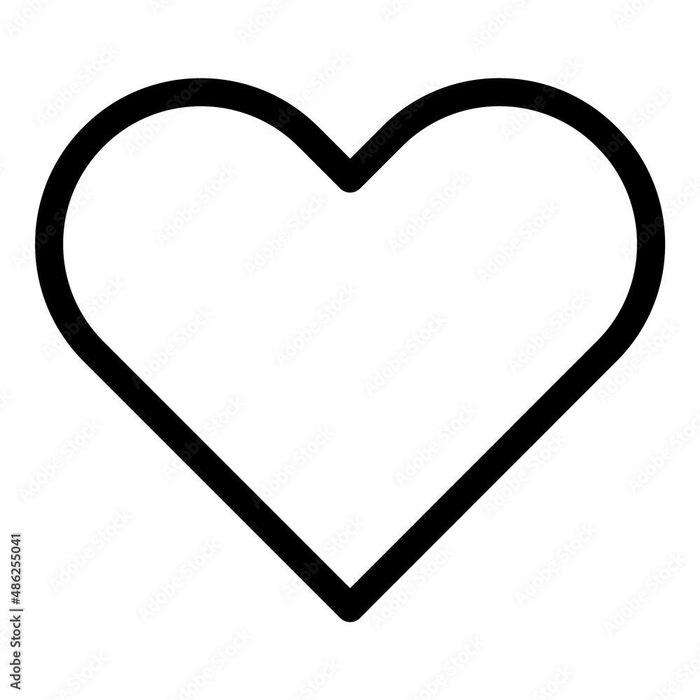 Heart Flat Icon Isolated On White Background Heart Flat Icon Isolated On White Background