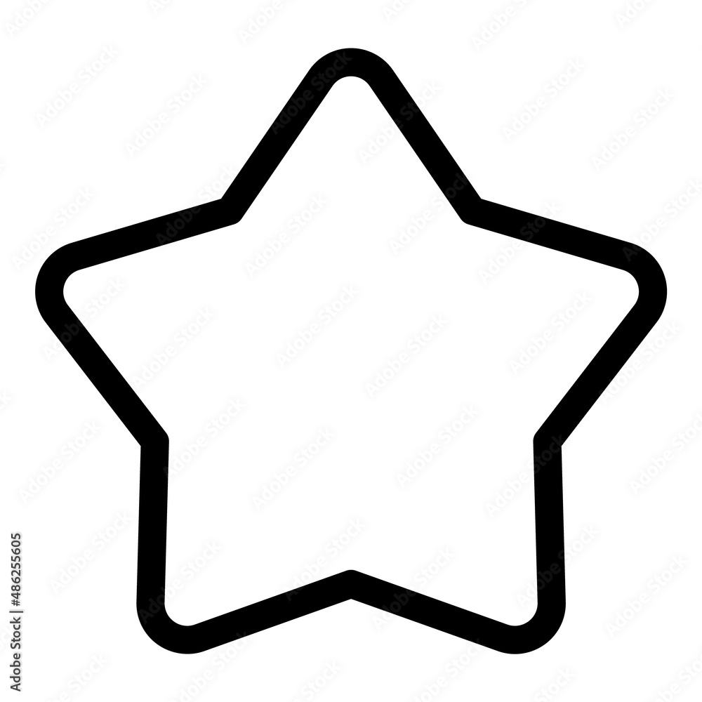 Star Flat Icon Isolated On White Background Star Flat Icon Isolated On White Background