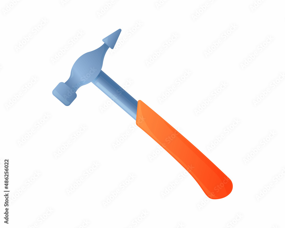 Vector illustration claw hammer isolated on white background. Carpenter or builder hammer vector icon in flat cartoon style. Handyman tool for home repair.
Vector illustration claw hammer isolated on white background. Carpenter or builder hammer vector icon in flat cartoon style. Handyman tool for home repair.