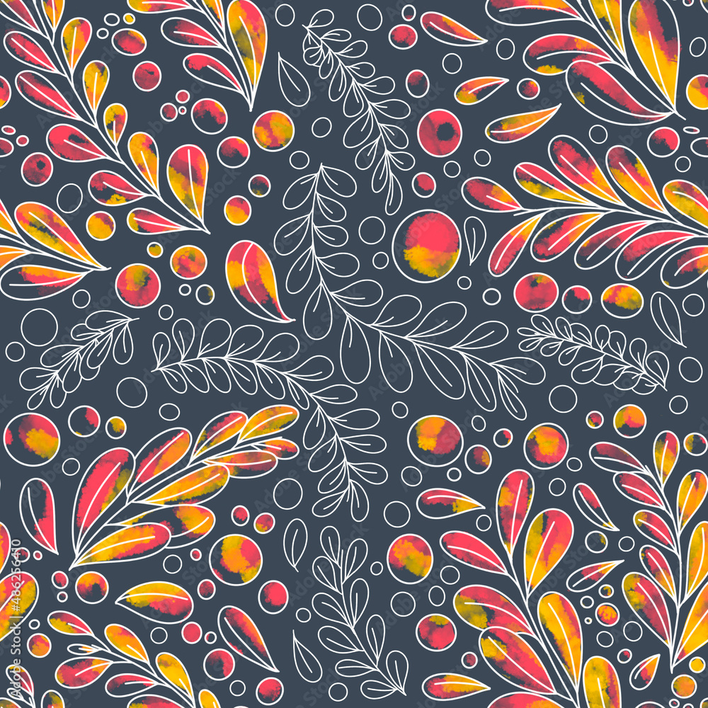 Abstract watercolor abstract flower pattern Abstract watercolor abstract flower pattern