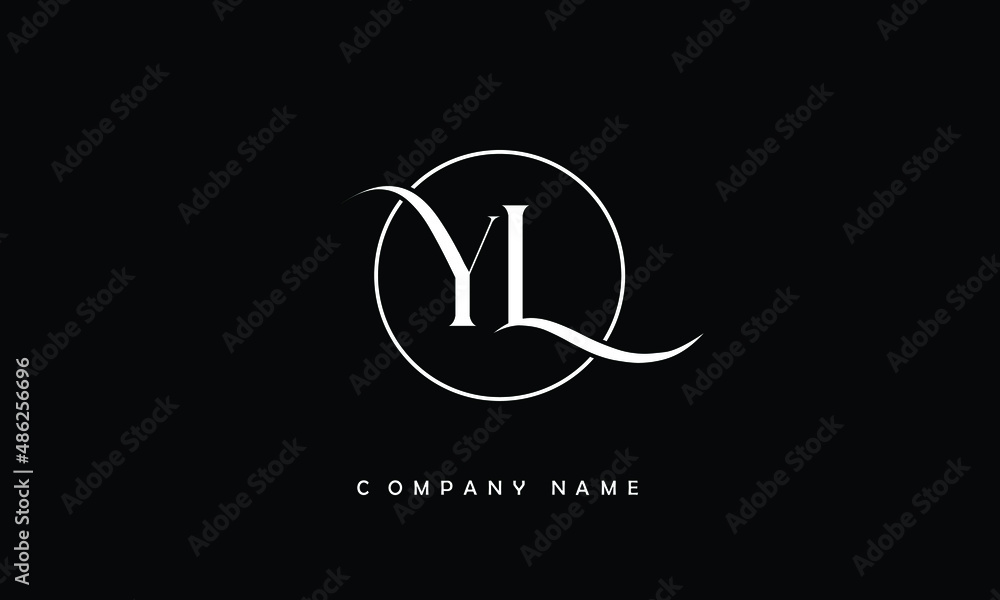 YL, LY, Y, L Abstract Letters Logo Monogram Stock Vector