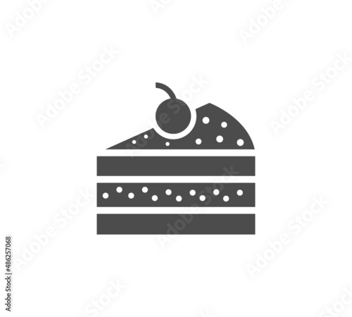 cake icon simple cake slice icon