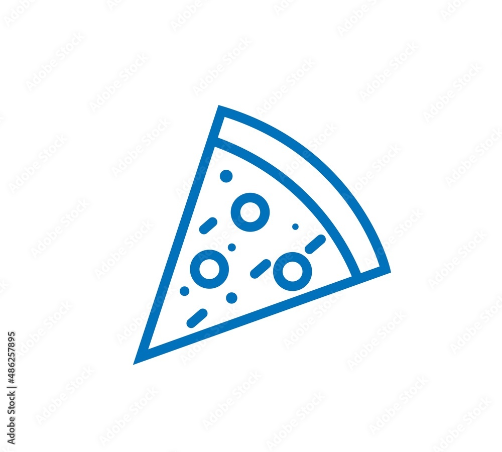 Pizza slice outline style vector icon
Pizza slice outline style vector icon
