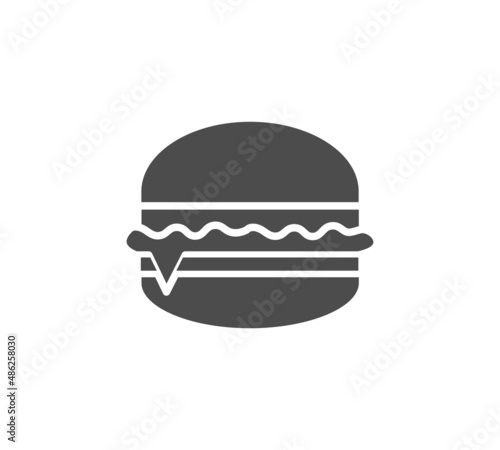 Burger Icon Vector Illustration Logo Template