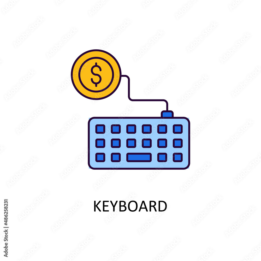 Keyboard Vector Filled Outline Icon Design illustration. Banking and Payment Symbol on White background EPS 10 File Keyboard Vector Filled Outline Icon Design illustration. Banking and Payment Symbol on White background EPS 10 File
