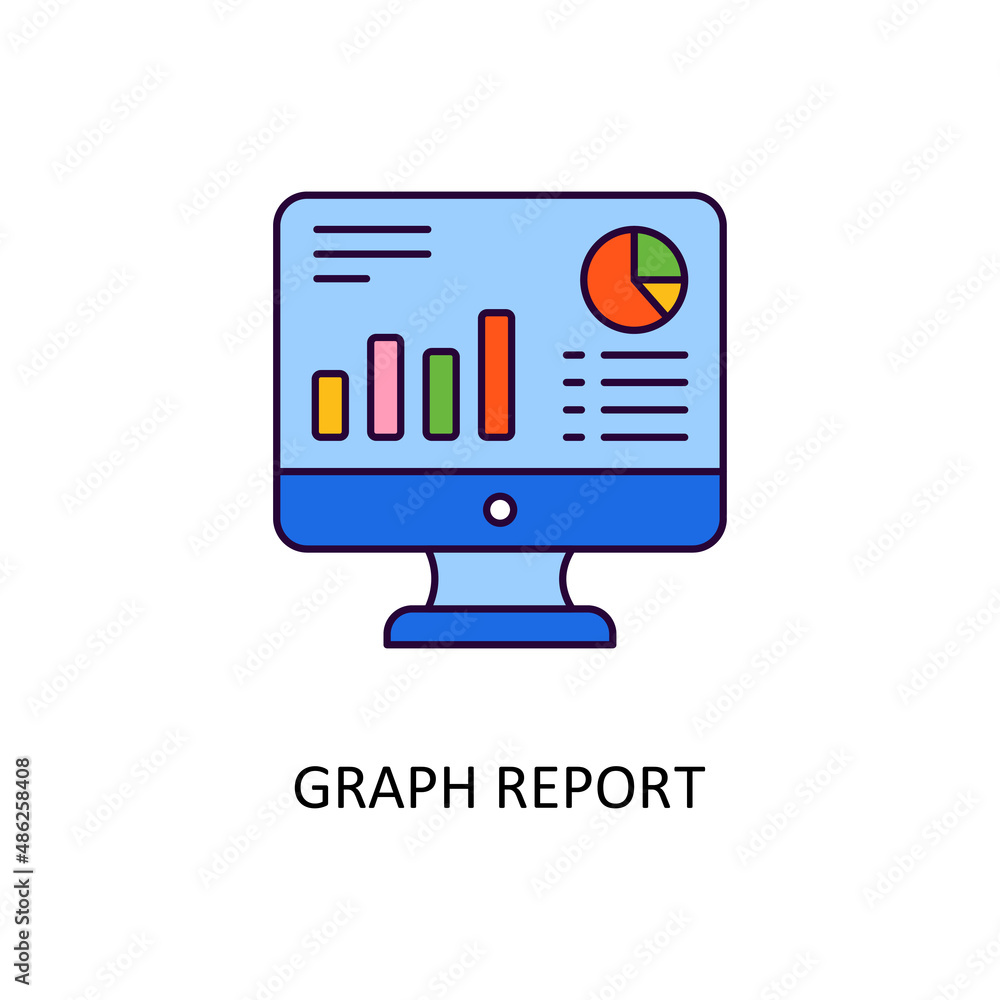 Graph Report Vector Filled Outline Icon Design illustration. Banking and Payment Symbol on White background EPS 10 File Graph Report Vector Filled Outline Icon Design illustration. Banking and Payment Symbol on White background EPS 10 File