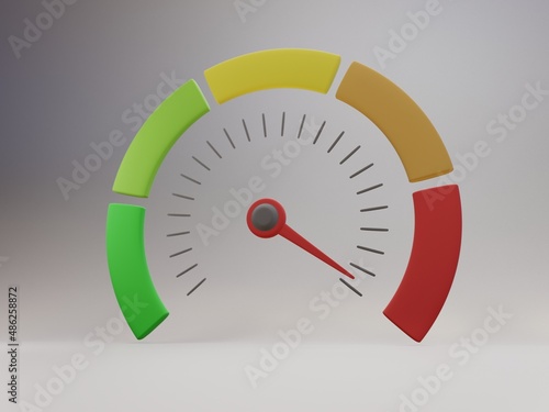 Abstract Spedometer on a gray background