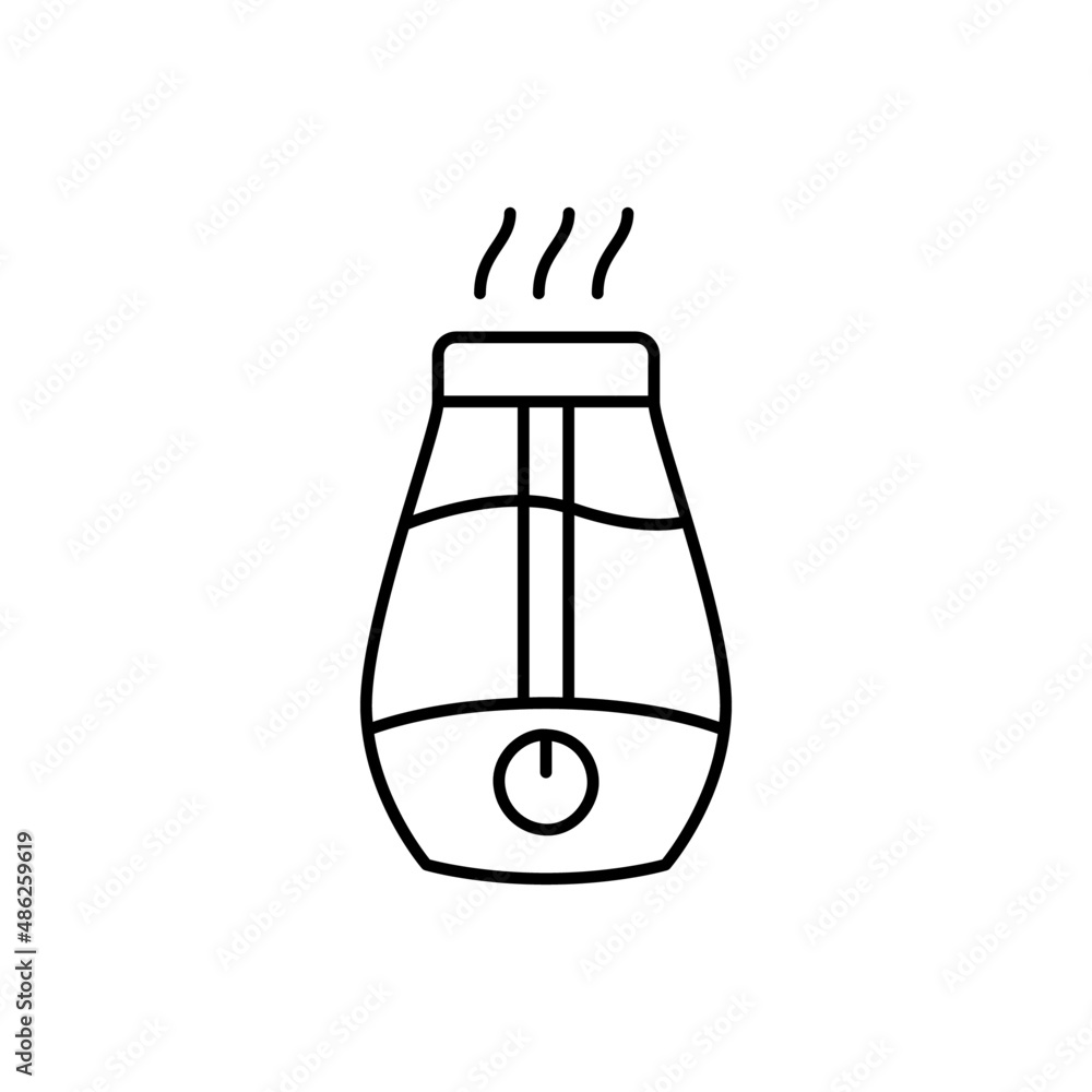humidifier icon in black line style icon, style isolated on white background 