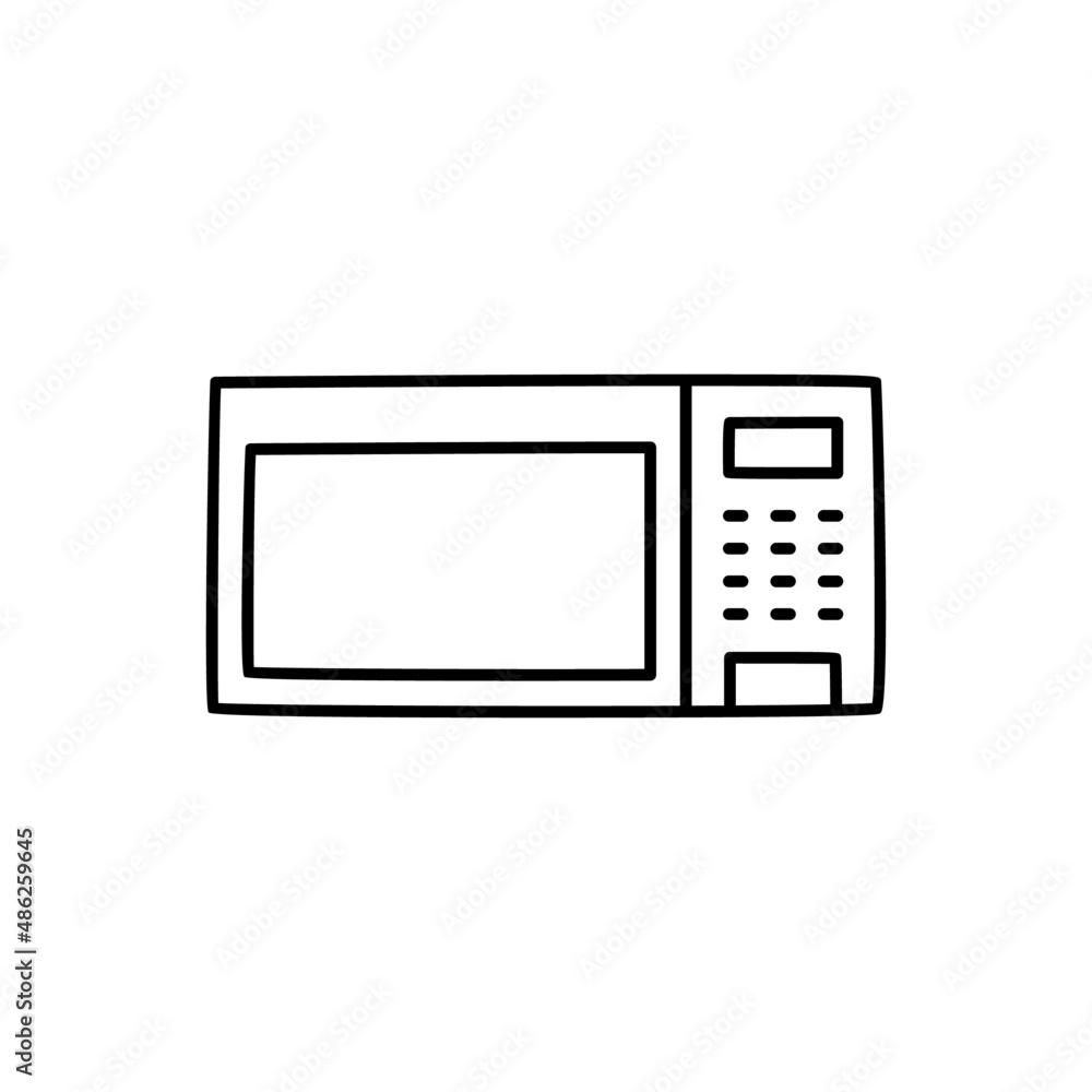 Oven Icon in black line style icon, style isolated on white background Oven Icon in black line style icon, style isolated on white background