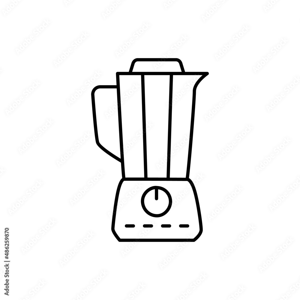 Blender icon in black line style icon, style isolated on white background Blender icon in black line style icon, style isolated on white background