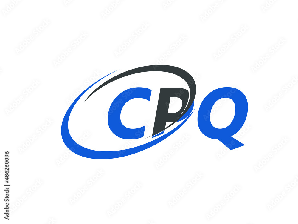 CPQ letter creative modern elegant swoosh logo design CPQ letter creative modern elegant swoosh logo design