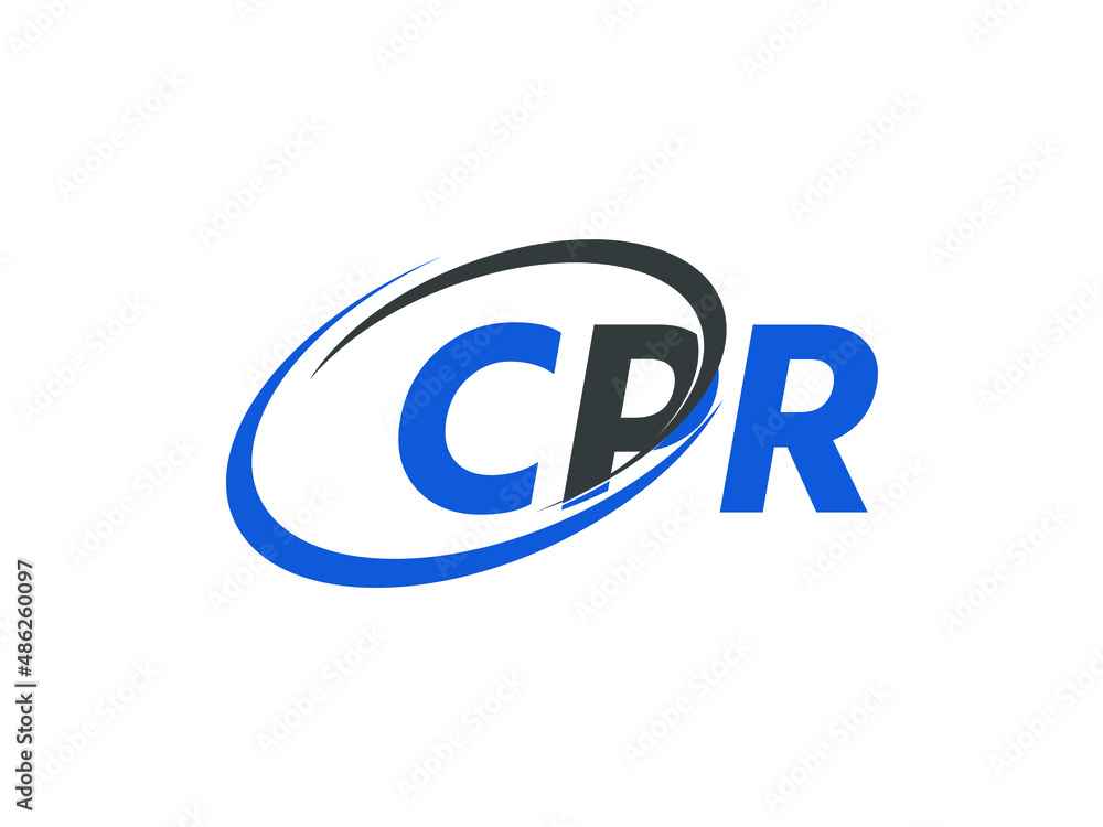 CPR letter creative modern elegant swoosh logo design CPR letter creative modern elegant swoosh logo design