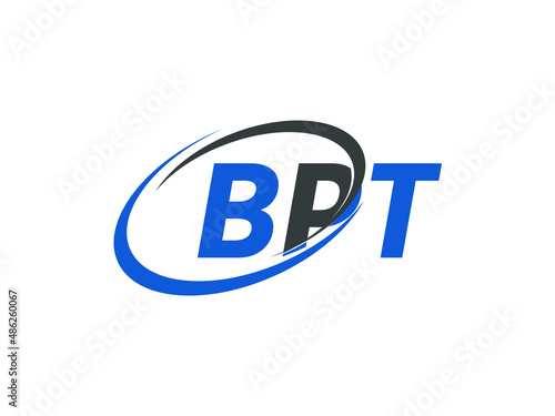 BPT letter creative modern elegant swoosh logo design