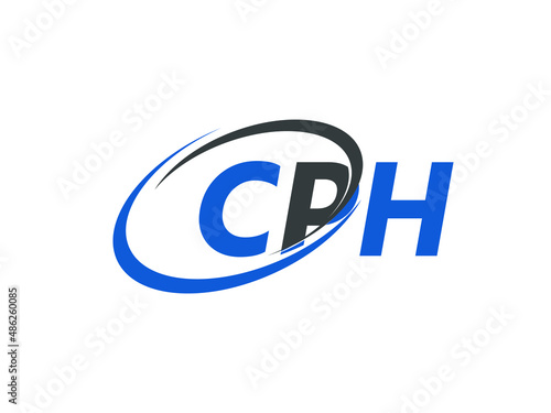 CPH letter creative modern elegant swoosh logo design