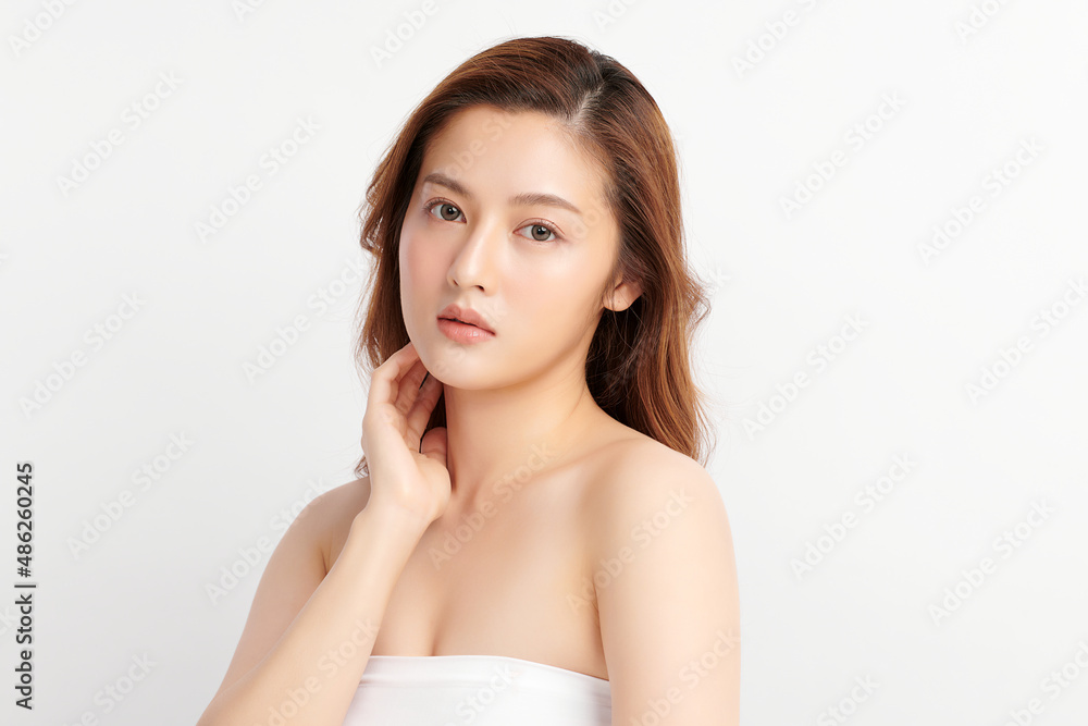 Beautiful young asian woman with clean fresh skin on white background, Face care, Facial treatment, Cosmetology, beauty and spa, Asian women portrait. Beautiful young asian woman with clean fresh skin on white background, Face care, Facial treatment, Cosmetology, beauty and spa, Asian women portrait.
