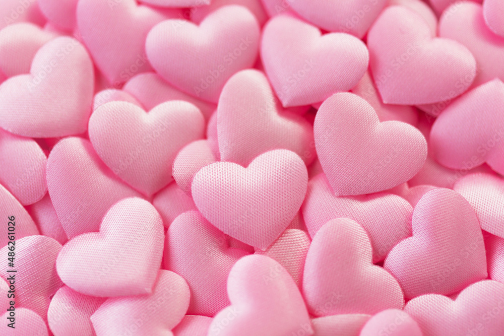 Tiny pink hearts as background. Happy Valentine's Day background