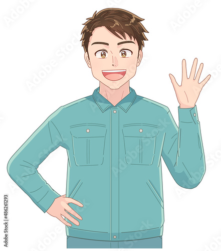 作業服の男性スタッフ