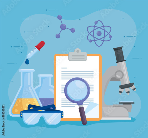 banner of lab and chemistry