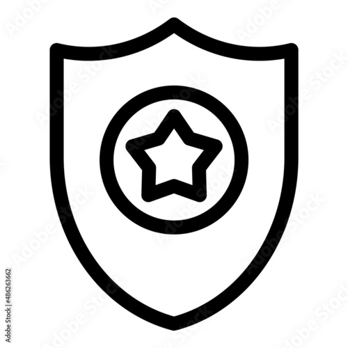 Favorite Protection Flat Icon Isolated On White Background