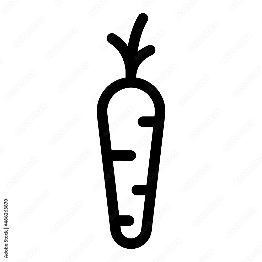 Carrot Flat Icon Isolated On White Background Carrot Flat Icon Isolated On White Background