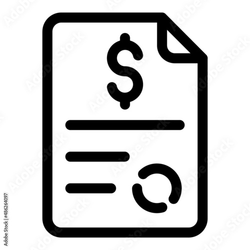 Contract Money Salary Flat Icon Isolated On White Background