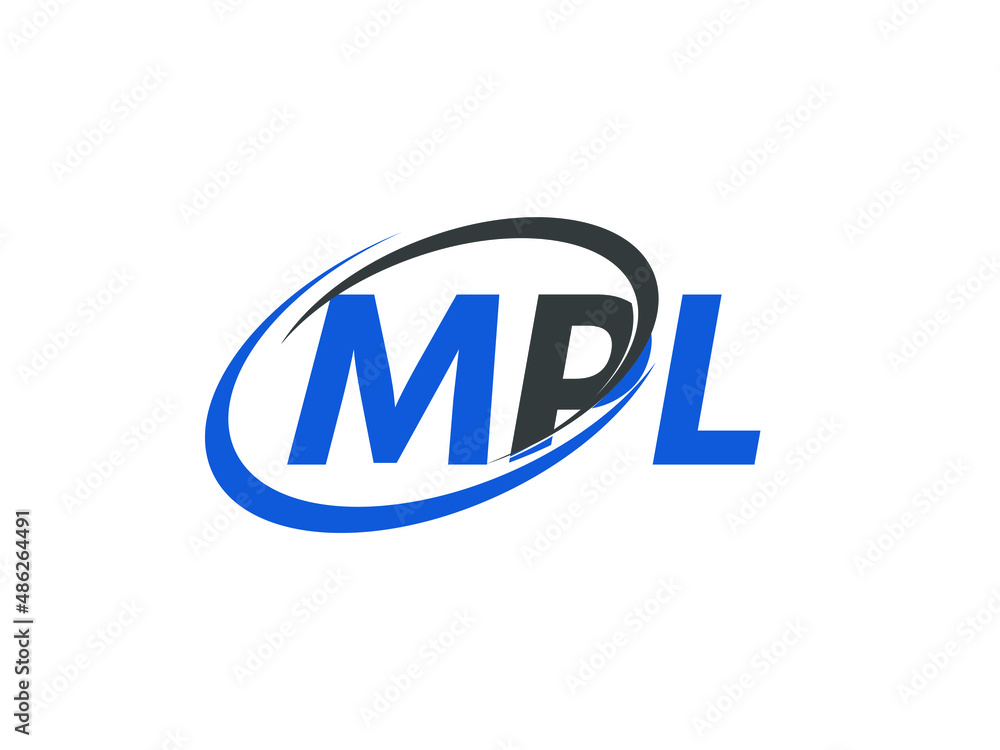 MPL letter creative modern elegant swoosh logo design MPL letter creative modern elegant swoosh logo design