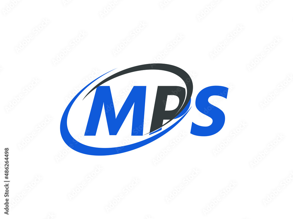 MPS letter creative modern elegant swoosh logo design MPS letter creative modern elegant swoosh logo design