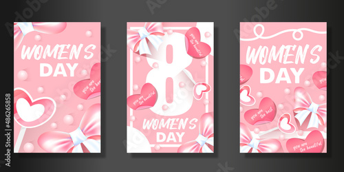 8 March greeting cards for International Womens Day.