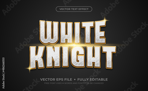 White Knight Editable Vector Text Effect.