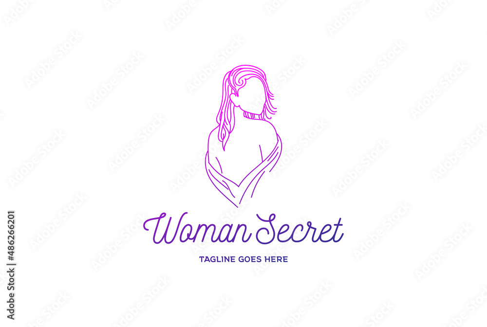 Beauty Pretty Sexy Woman Lady Female Girl Body for Wellness Spa Logo Design Vector Beauty Pretty Sexy Woman Lady Female Girl Body for Wellness Spa Logo Design Vector