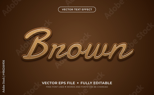 Brown Editable Vector Text Effect.