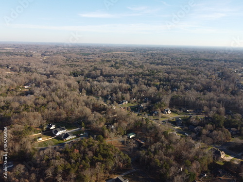 landscape with trees and clouds north carolina