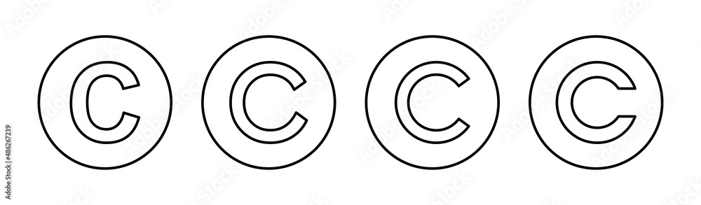 Copyright icons set. copyright sign and symbol Copyright icons set. copyright sign and symbol