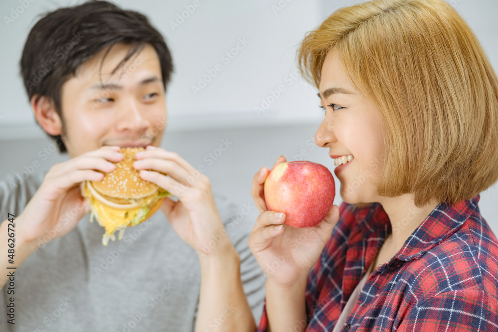 asian couples not eat fast food burger unhealthy, american calories fat meal Junk food . asian couples not eat fast food burger unhealthy, american calories fat meal Junk food .