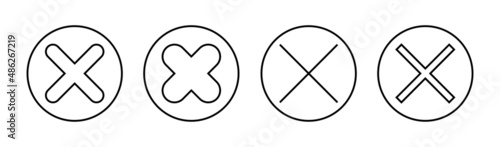 Free Download Close icons set. Delete sign and symbol. cross sign - GFXLoad