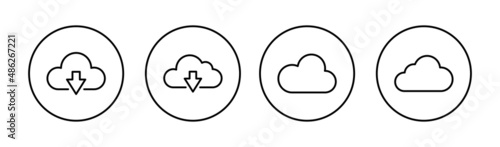 Cloud icons set. cloud sign and symbol
