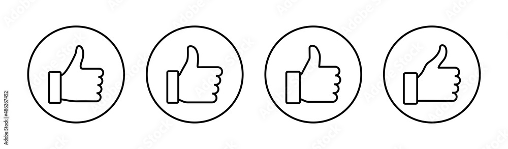 Like icons set. Thumbs up sign and symbol. Hand like Like icons set. Thumbs up sign and symbol. Hand like