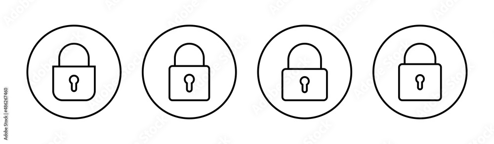 Lock icons set. Padlock sign and symbol. Encryption icon. Security symbol Lock icons set. Padlock sign and symbol. Encryption icon. Security symbol