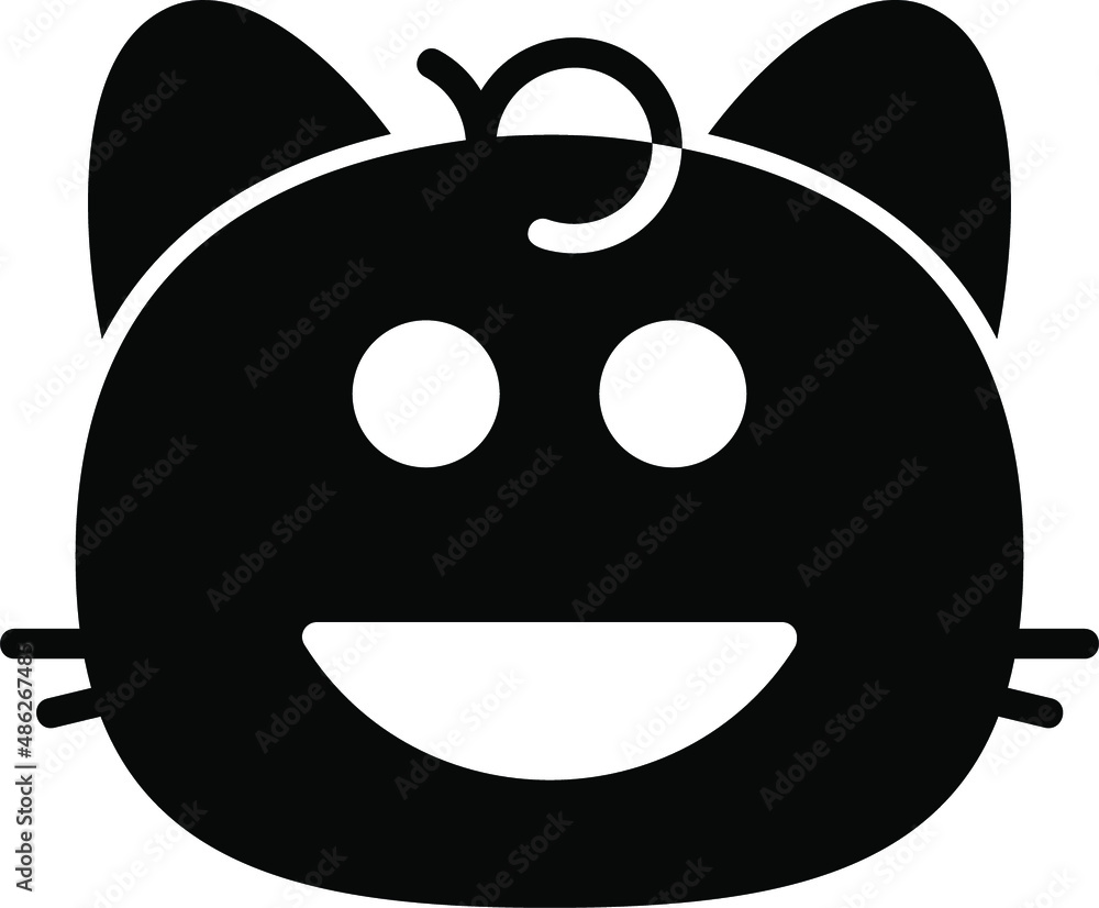 cat grinning I Glyph Icon cat grinning I Glyph Icon