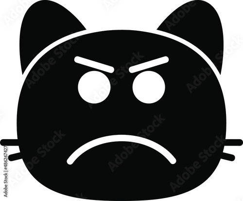 Obraz na plátně cat frown Glyph Icon