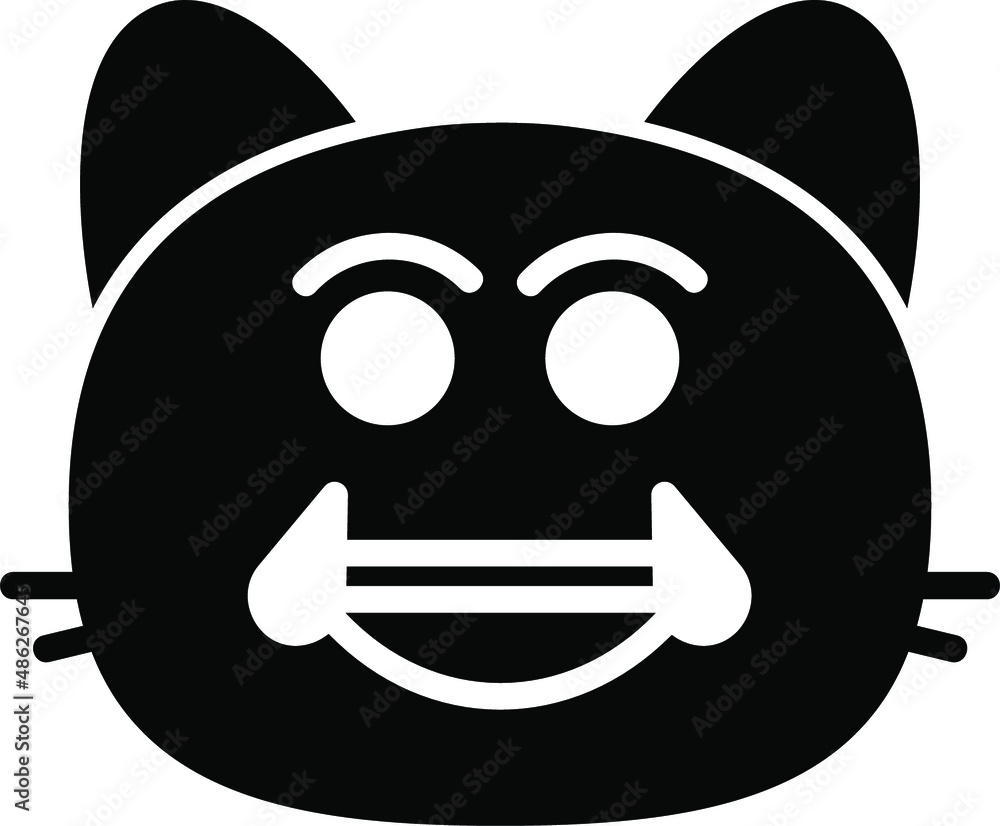 cat joy Glyph Icon cat joy Glyph Icon