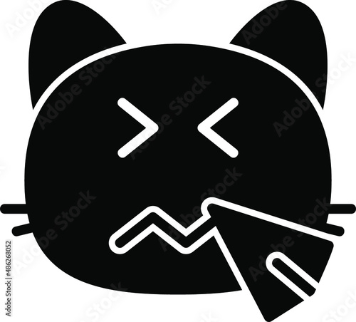 cat sneezing Glyph Icon