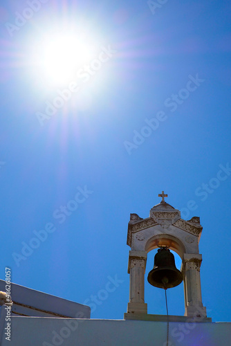 Located in the Cyclades, on the island of Tinos, in the heart of the Aegean Sea, the monastery of Kechrovouni is a huge religious complex built in the 10th century near the village of Arnados photo